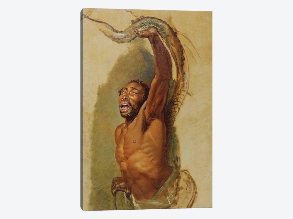 Man Struggling With A Boa Constrictor, Study For 'Liboya Serpent Seizing Its Prey', C.1803 1-piece Art Print