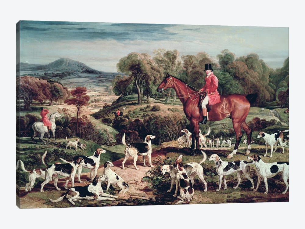 Ralph Lambton And His Hounds by James Ward 1-piece Canvas Art