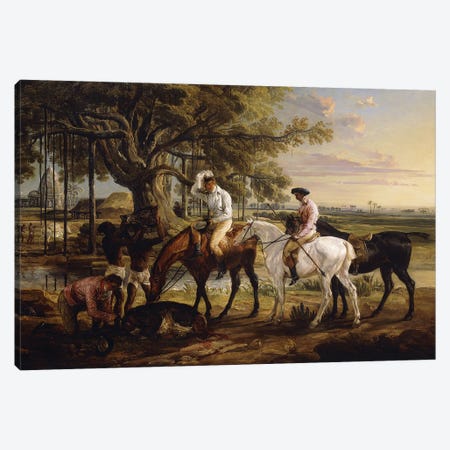 Sir Charles Blunt At The Death Of The Boar, 1816 Canvas Print #BMN11150} by James Ward Canvas Wall Art