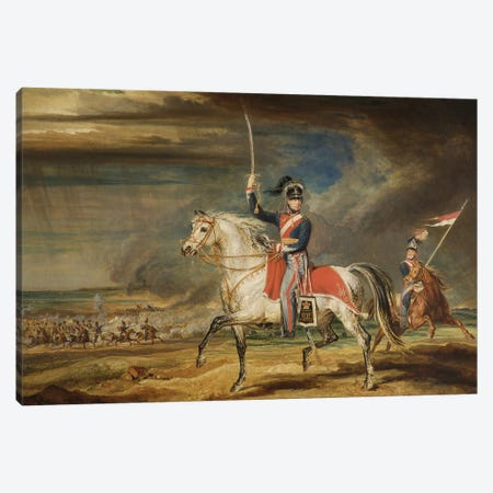 Sir John Leicester, Bt, Exercising His Regiment Of Cheshire Yeomanry On The Sands At Liverpool, 1824 Canvas Print #BMN11152} by James Ward Canvas Wall Art