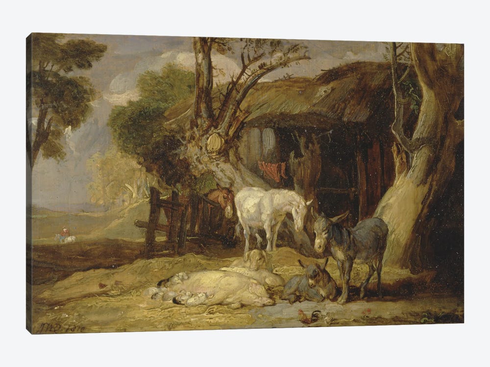 The Straw Yard, 1810 1-piece Canvas Wall Art