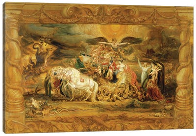 The Triumph Of Arthur Duke Of Wellington Canvas Art Print - Mythological Figures