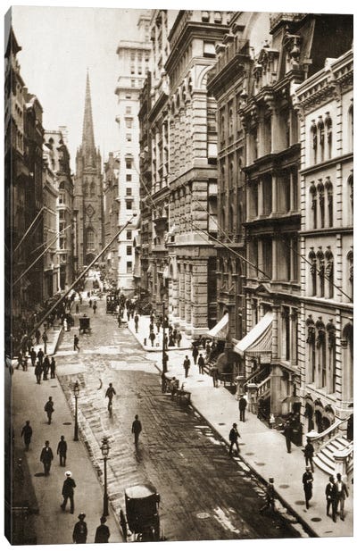 Wall Street, New York City, 1898 Canvas Art Print