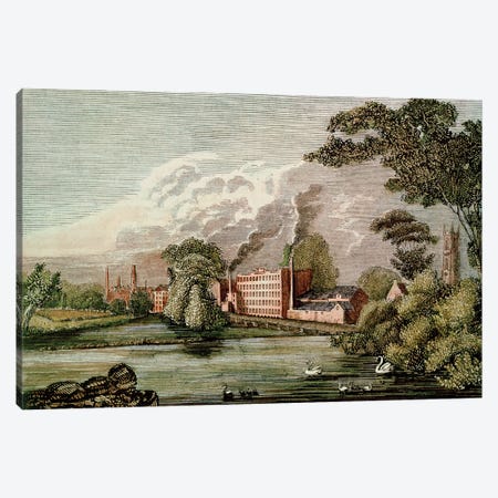Sir Thomas Lombe's Silk Mill, Derby, 18th century  Canvas Print #BMN1118} by Unknown Artist Canvas Wall Art
