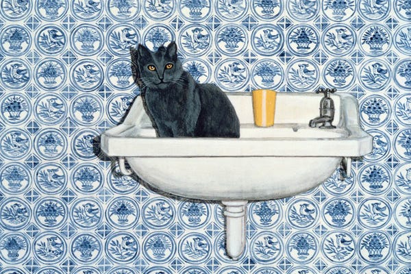 Black Cats: My Bathroom Cat by Ditz