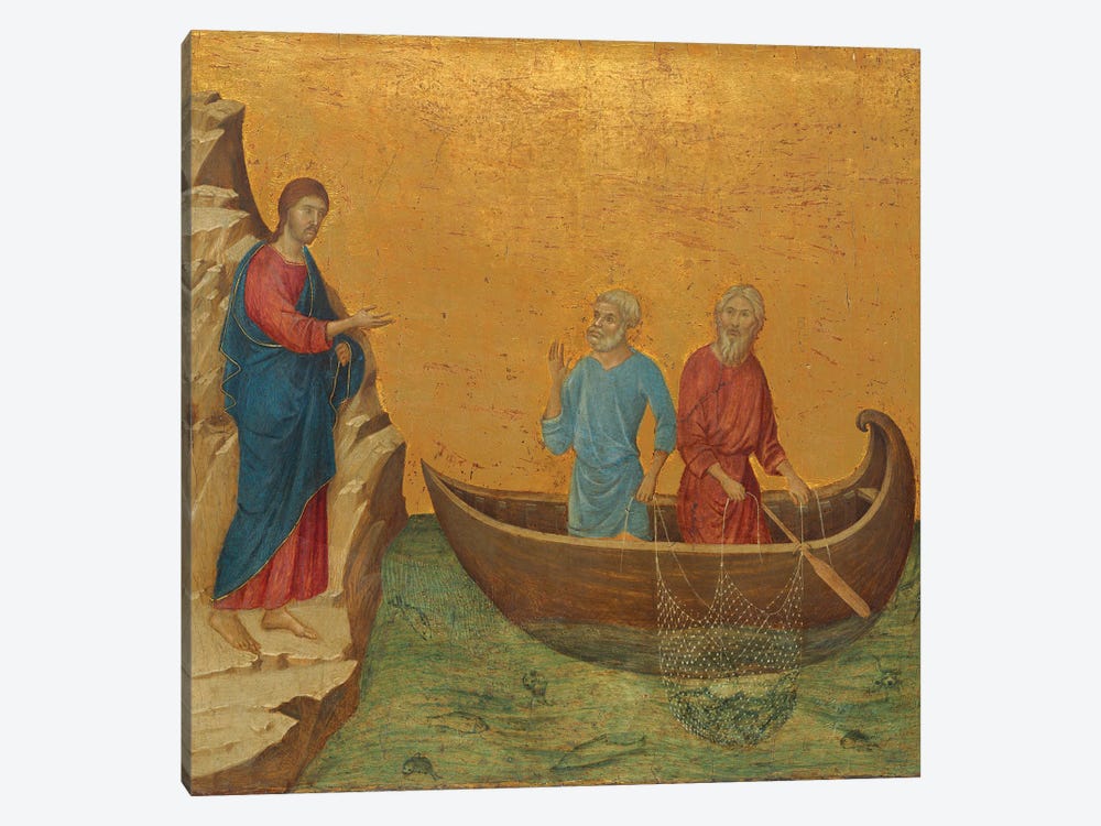 The Calling Of The Apostles Peter And Andrew, Reverse Side Of Maestà Altarpiece, 1308-11 by Duccio di Buoninsegna 1-piece Canvas Print