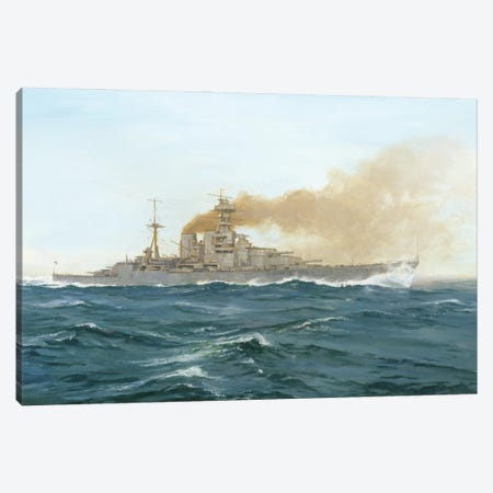 HMS Hood, 1919 Canvas Print #BMN11235} by Duff Tollemache Canvas Wall Art