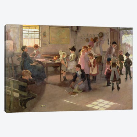 School Is Out, 1889 Canvas Print #BMN11246} by Elizabeth Adela Stanhope Forbes Canvas Art Print
