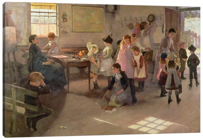 School Is Out, 1889 Canvas Art Print