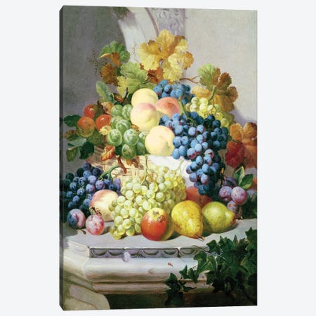Still Life With Grapes And Pears Canvas Print #BMN11250} by Eloise Harriet Stannard Art Print