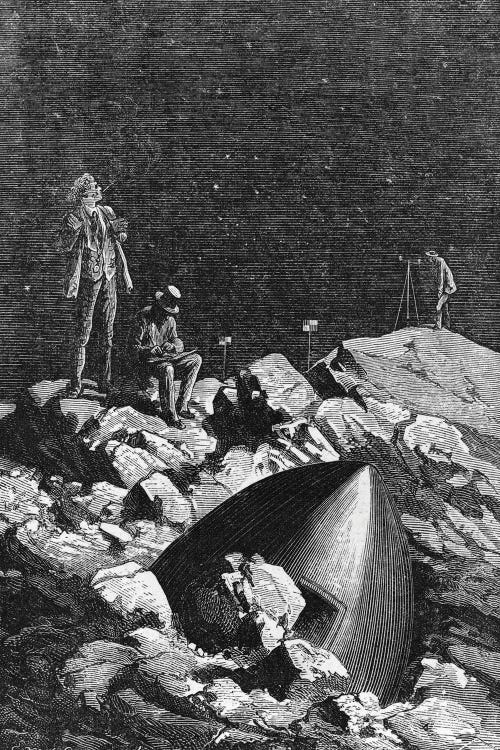 I Think I See Them (Illustration From Jules Verne's From The Earth To The Moon)