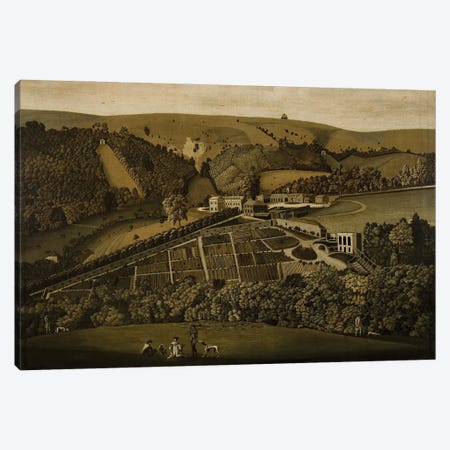 A Panoramic View Of Ashcombe, Wiltshire, 1770 Canvas Print #BMN11271} by English School Canvas Art Print