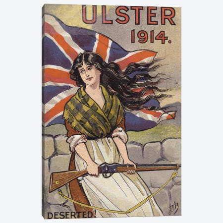 Pro-Unionist Anti-Home Rule Poster Canvas Print #BMN11278} by English School Canvas Print
