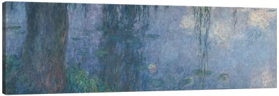 Waterlilies: Morning with Weeping Willows, detail of the left section, 1914-18   Canvas Art Print - Impressionism Art