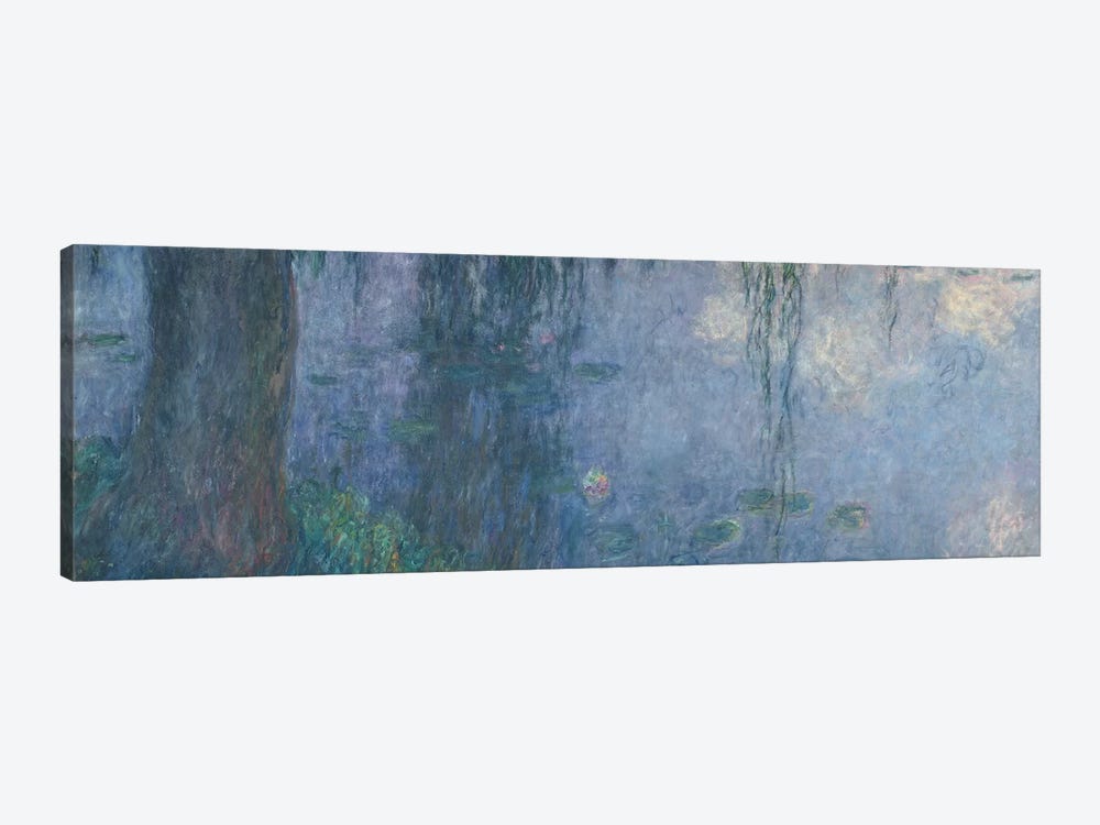 Waterlilies: Morning with Weeping Willows, detail of the left section, 1914-18   by Claude Monet 1-piece Canvas Art Print