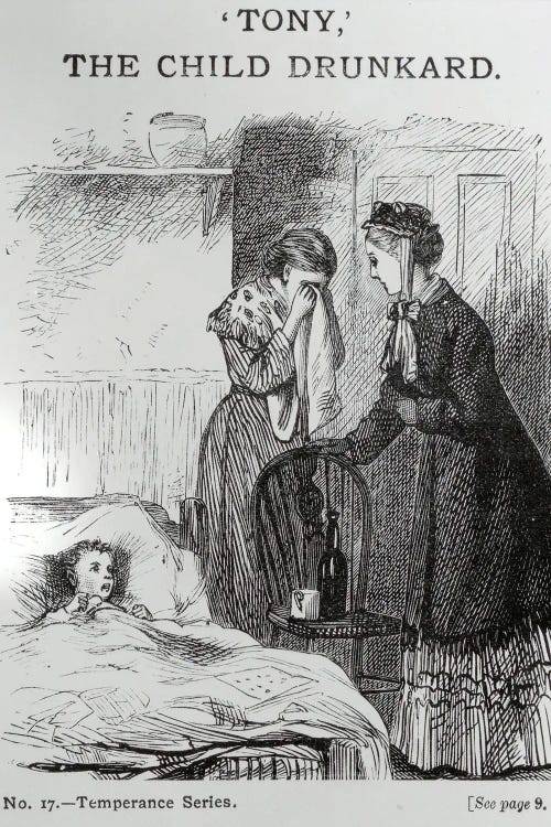 Tony, The Child Drunkard (Temperance Movemement Propaganda Poster), c.1860