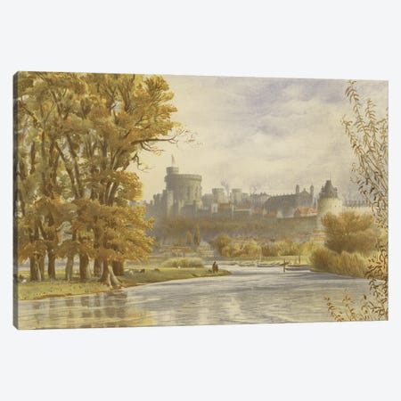 Windsor Castle From The Thames Canvas Print #BMN11285} by English School Art Print