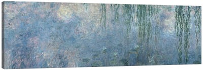 Waterlilies: Morning with Weeping Willows, detail of central section, 1914-18   Canvas Art Print - Nature Art