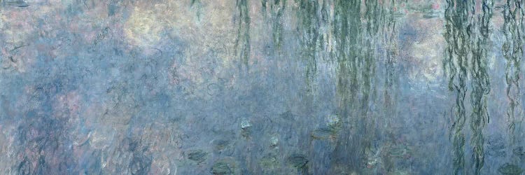 Waterlilies: Morning with Weeping Willows, detail of central section, 1914-18   by Claude Monet wall art