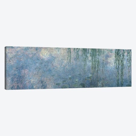 Waterlilies: Morning with Weeping Willows, detail of central section, 1914-18   Canvas Print #BMN1128} by Claude Monet Art Print