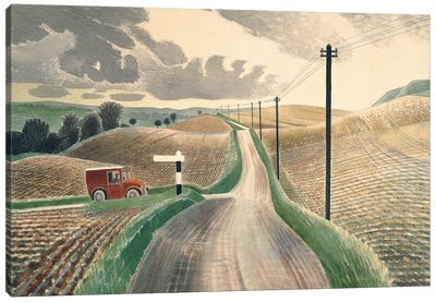 Wiltshire Landscape, 1937 Canvas Art Print