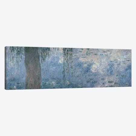 Waterlilies: Morning with Weeping Willows, 1914-18  Canvas Print #BMN1129} by Claude Monet Canvas Art Print