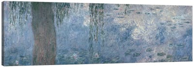 Waterlilies: Morning with Weeping Willows, 1914-18  Canvas Art Print - Claude Monet
