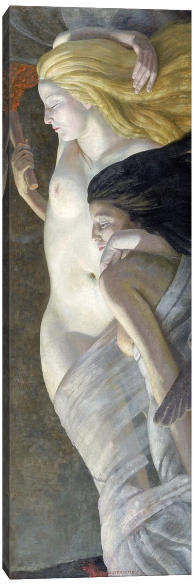 Night And Evening, c.1930 Canvas Art Print