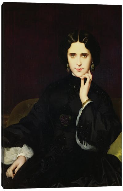 Portrait Of Jeanne de Tourbey, 1862 Canvas Art Print