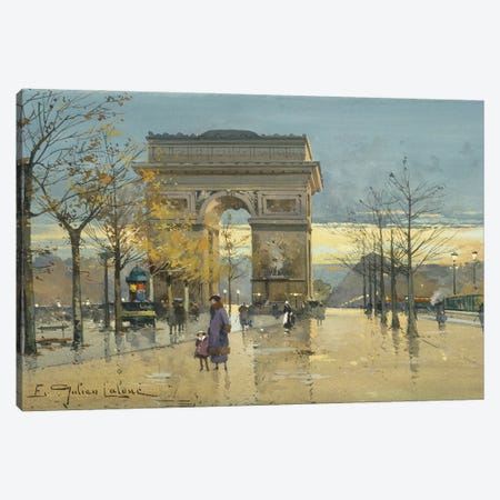 Arc de Triomphe Canvas Print #BMN11310} by Eugene Galien-Laloue Canvas Artwork