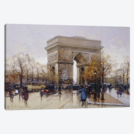 L' Arc de Triomphe, Paris Canvas Print #BMN11313} by Eugene Galien-Laloue Canvas Wall Art