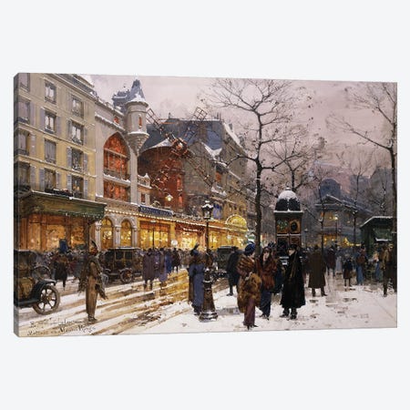 Matinee Au Moulin Rouge, Paris Canvas Print #BMN11315} by Eugene Galien-Laloue Canvas Art Print
