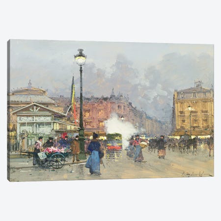 Place de l'Opera, Paris Canvas Print #BMN11318} by Eugene Galien-Laloue Canvas Wall Art