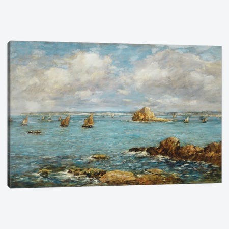 Bay Of Douarnenez (La Baie de Douarnenez), 1897 Canvas Print #BMN11325} by Eugene Louis Boudin Canvas Art