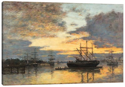 Bordeaux, In The Harbor, 1880 Canvas Art Print