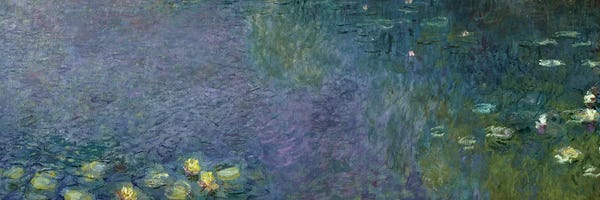 Lilies: Waterlilies: Morning, 1914-18  by Claude Monet
