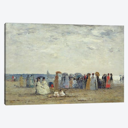 Swimmers On Trouville Beach, 1869 Canvas Print #BMN11331} by Eugene Louis Boudin Canvas Wall Art