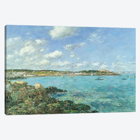 The Bay Of Douarnenez, 1897 Canvas Print #BMN11332} by Eugene Louis Boudin Canvas Wall Art