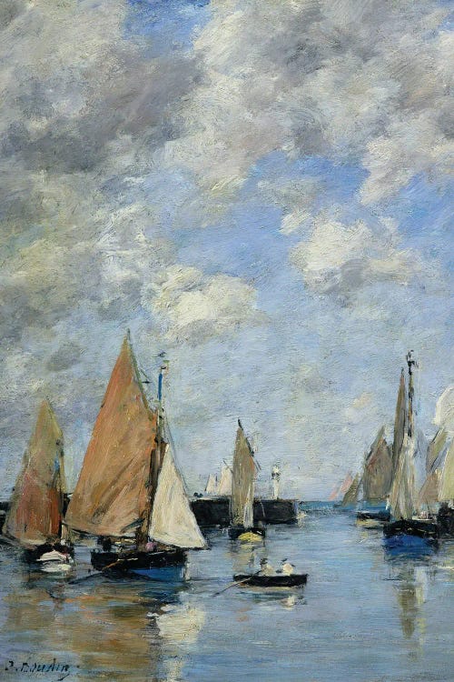 The Jetty At High Tide, Trouville by Eugene Louis Boudin wall art