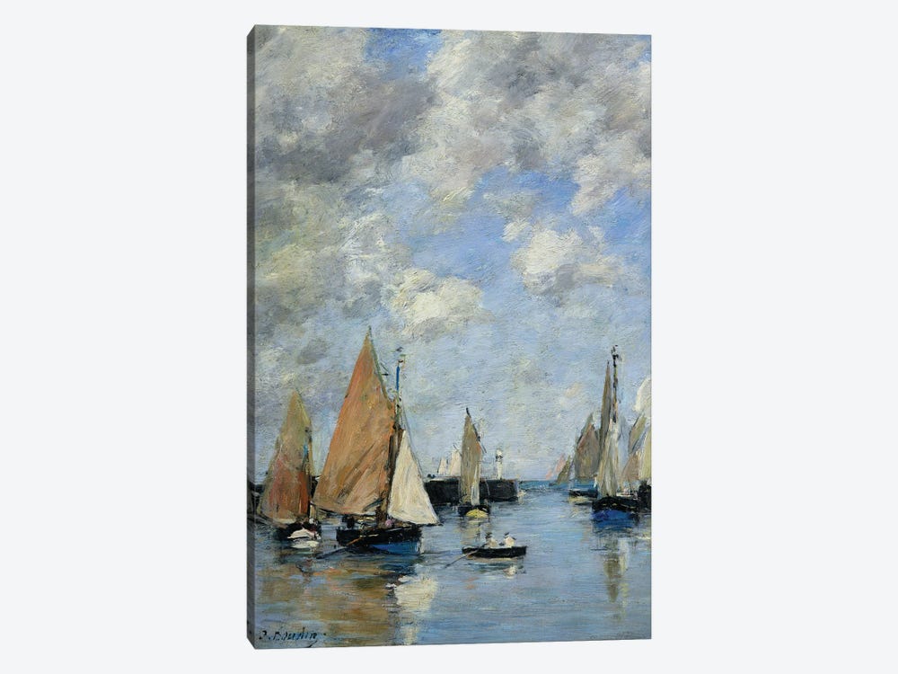 The Jetty At High Tide, Trouville by Eugene Louis Boudin 1-piece Canvas Artwork