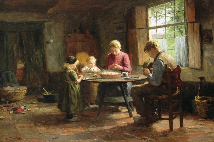 A Dutch Interior - Grace Before The Meal