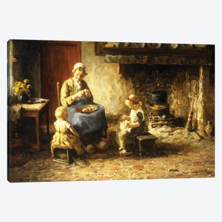 Afternoon Pastimes, 1917 Canvas Print #BMN11341} by Evert Pieters Canvas Art Print
