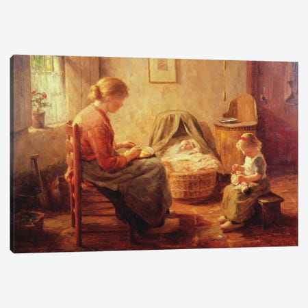 The New Baby Canvas Print #BMN11344} by Evert Pieters Canvas Art