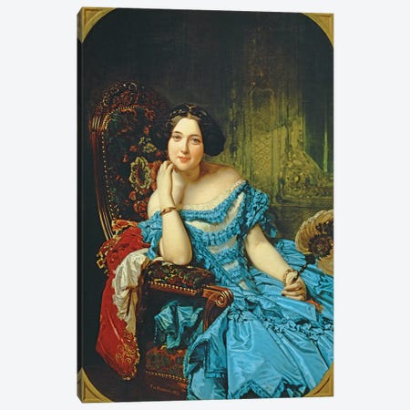 Portrait Of Amalia de Llano y Dotres, Countess Of Vilches, 1853 Canvas Print #BMN11347} by Federico de Madrazo y Kuntz Canvas Art