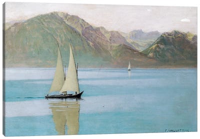 Boat On Lake Geneva, 1892 Canvas Art Print - Felix Vallotton