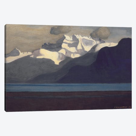 Lac Leman And Les Dents du Midi, 1919 Canvas Print #BMN11357} by Felix Edouard Vallotton Canvas Print