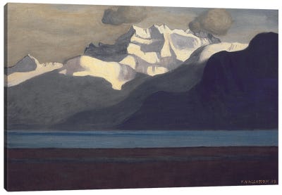 Lac Leman And Les Dents du Midi, 1919 Canvas Art Print - Felix Vallotton
