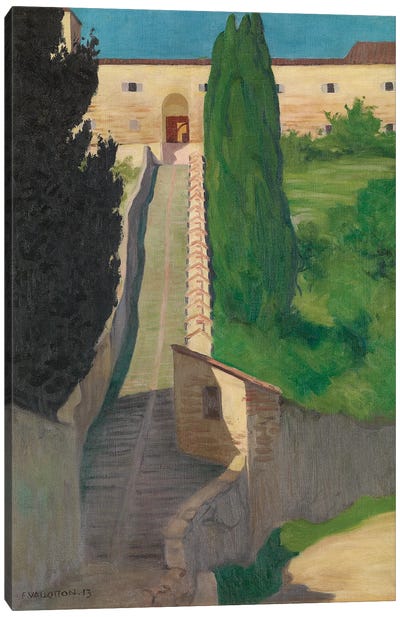 The Steps Of The Convent Of San Marco, Perugia, 1913 Canvas Art Print - Felix Vallotton