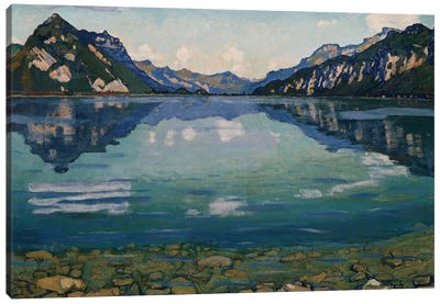 Thunersee With Reflection, 1904 Canvas Art Print - Switzerland Art