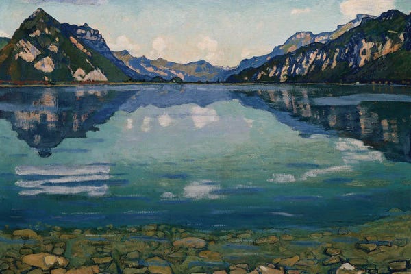 Switzerland: Thunersee With Reflection, 1904 by Ferdinand Hodler